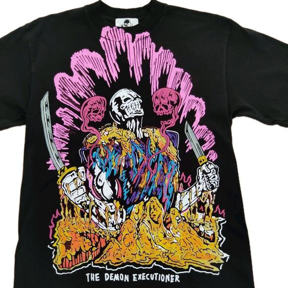 Warren Lotas Mens TShirt Size S The Demon Executioner Black Rare Graphic Print - Picture 12 of 16